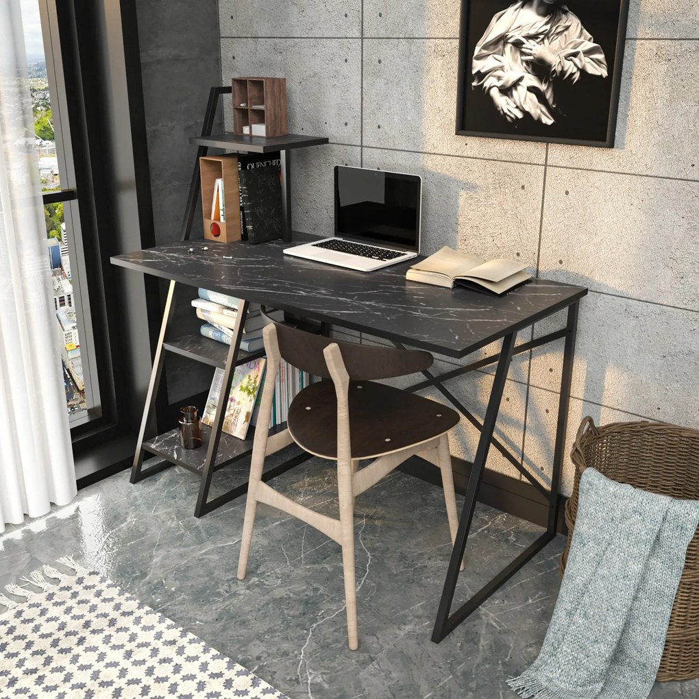 Secretária de Estudo Admira – Preto – 120x60x120 cm