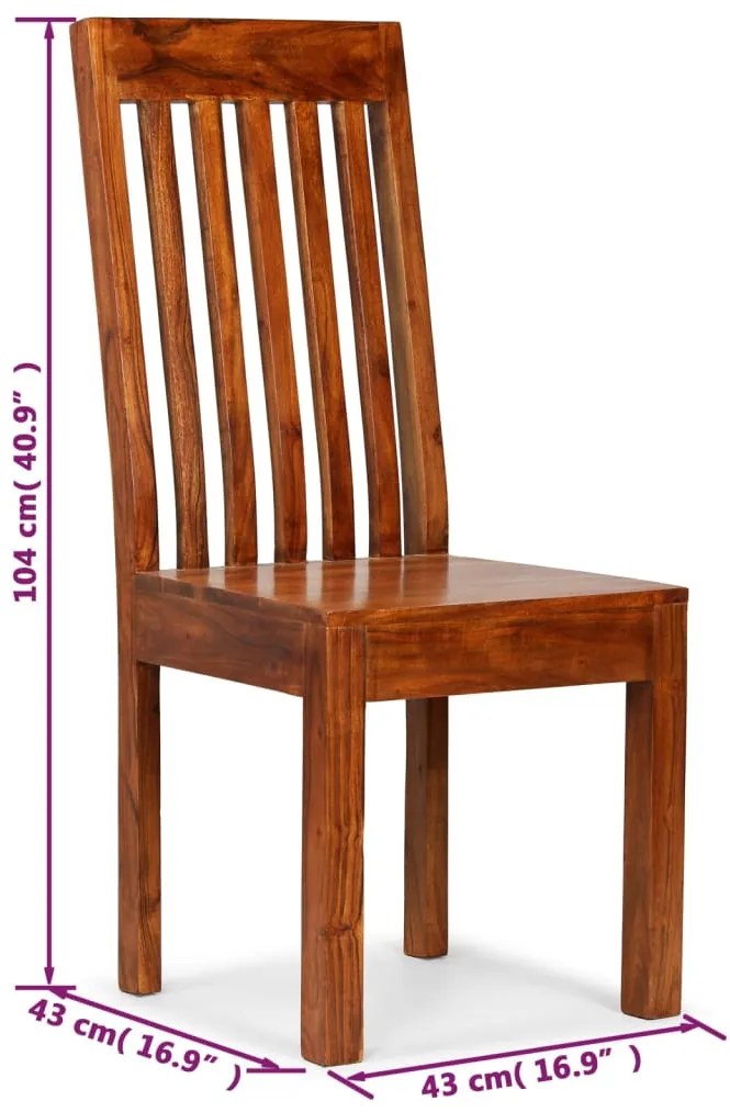 Cadeiras de jantar 4 pcs madeira maciça moderno