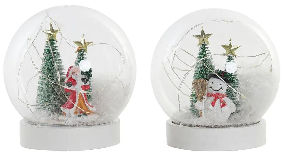 Bola de Natal DKD Home Decor Cristal (12 x 12 x 13 cm) (2 pcs)