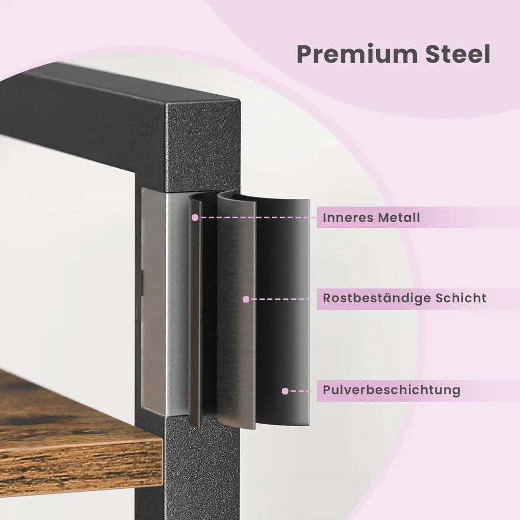 Estante de livros 30 x 39,6 x 154 cm 5 prateleiras 30 x 39,6 x 154 cm Preto e castanho-escuro