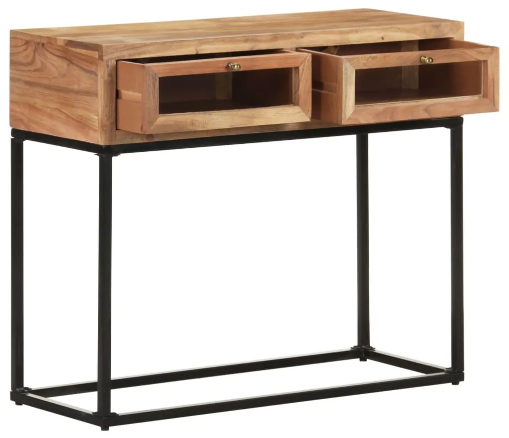 Mesa consola 90x35x76 cm madeira de acácia maciça