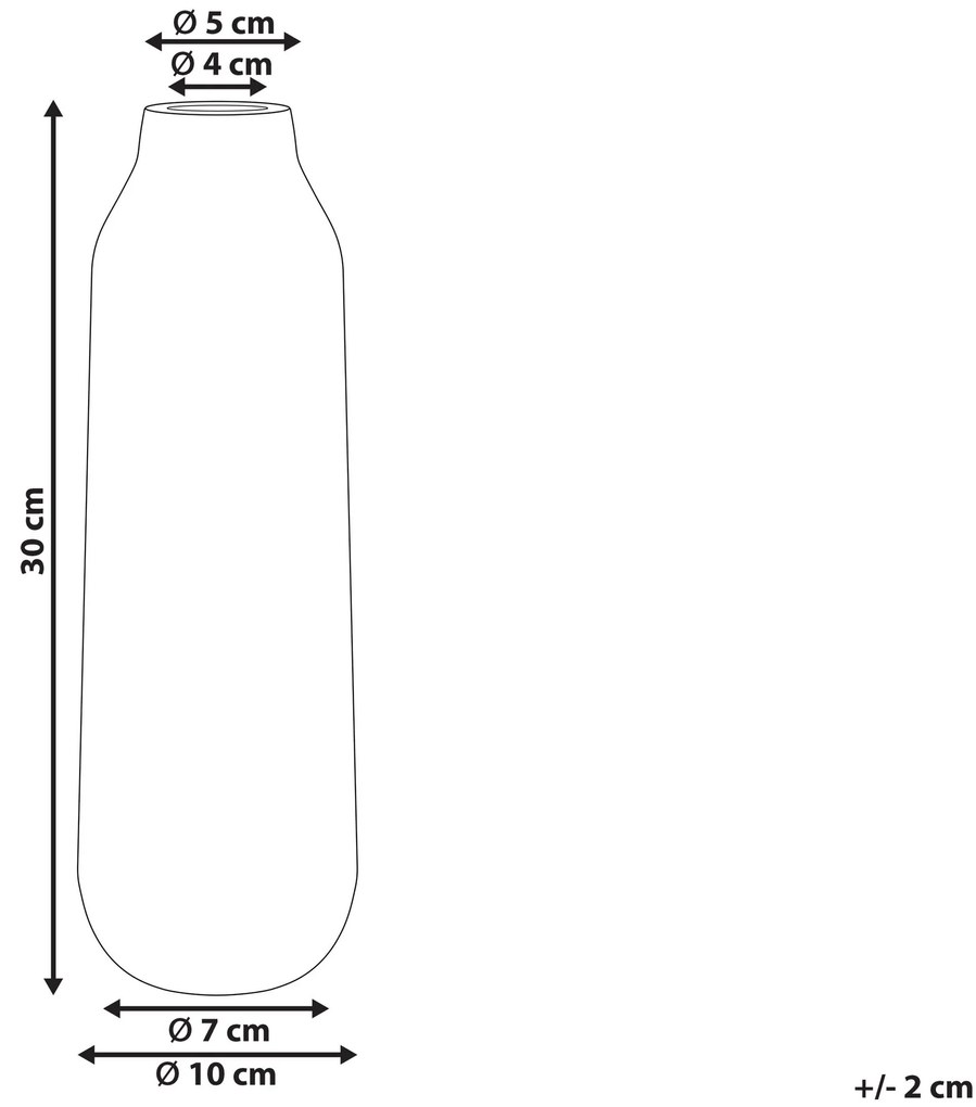 Vaso branco e azul marinho 30 cm MULAI Beliani