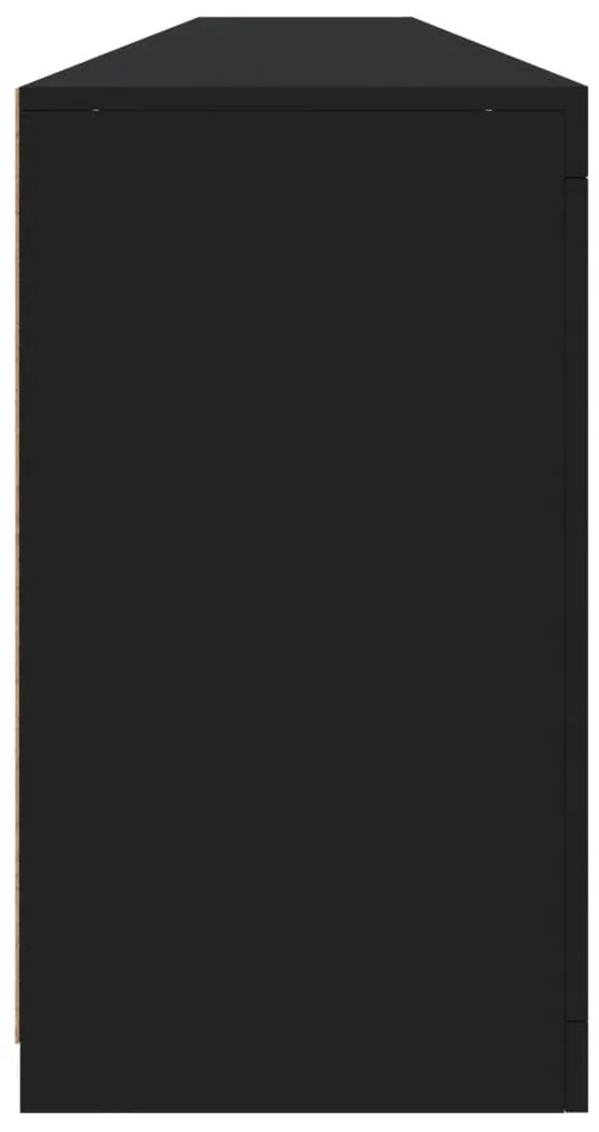 Aparador com luzes LED 283x37x67 cm preto