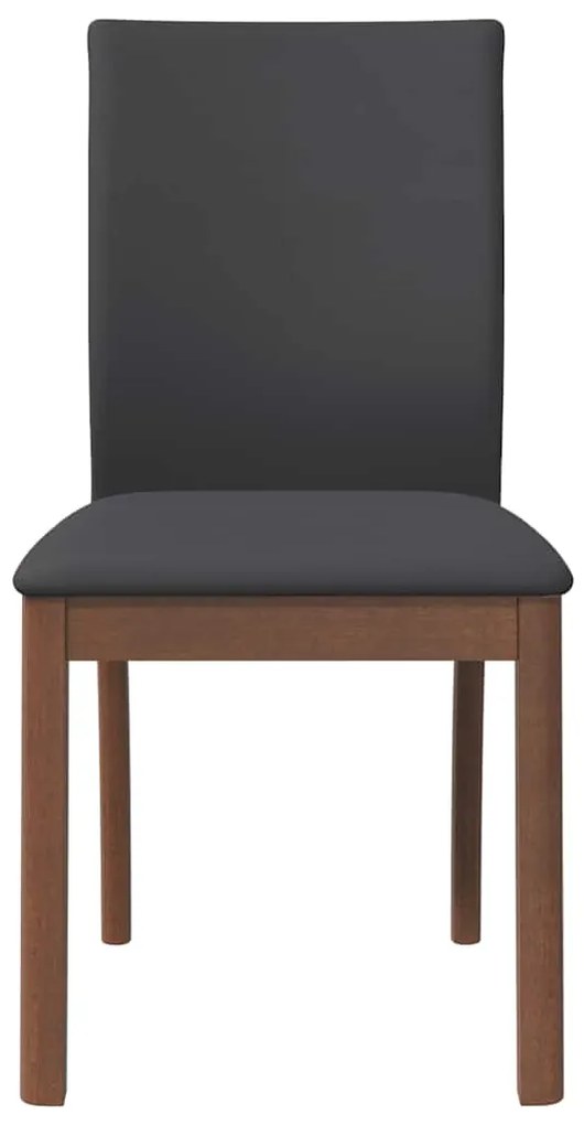 Cadeiras de jantar com almofadões 2 pcs madeira maciça castanho