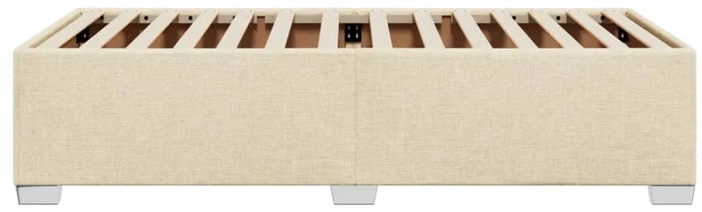 Estrutura de cama sem colchão 90x190 cm tecido creme