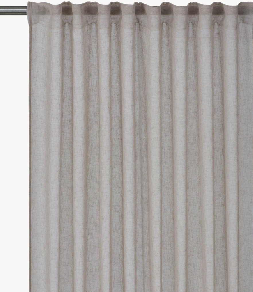 Cortinas opacas com multi-banda Diana, conjunto de 2, L 140 cm