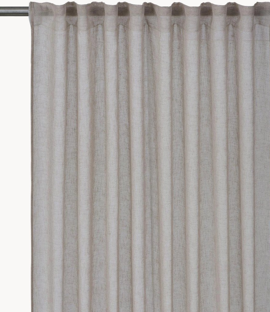 Cortinas opacas multi-banda Diana, conjunto de 2, L 140 cm