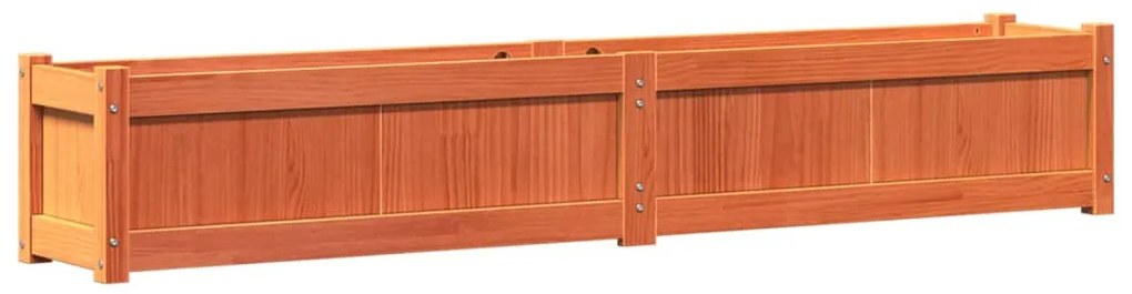 Vasos/floreiras de jardim 2 pcs pinho maciço castanho cera