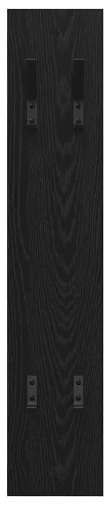 Cabideiro de Parede Carvalho preto 20 x 1.5 x 100 cm