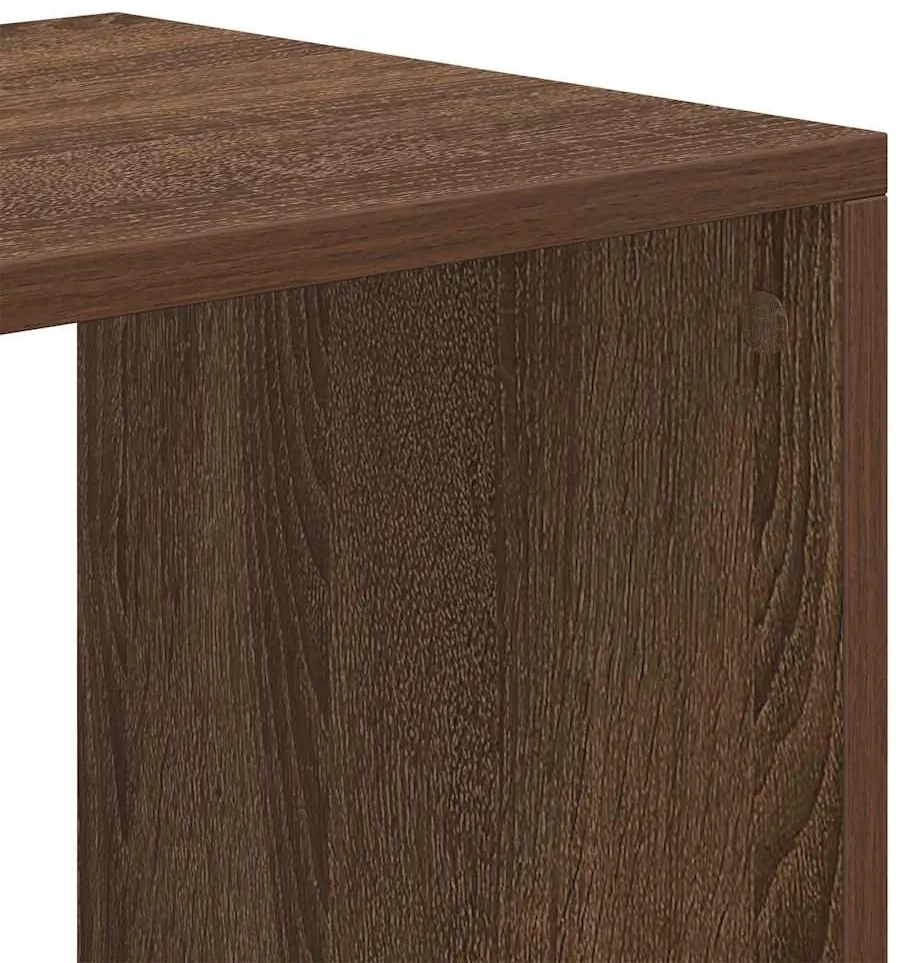 Estante carvalho castanho 66x31x112 cm derivados de madeira