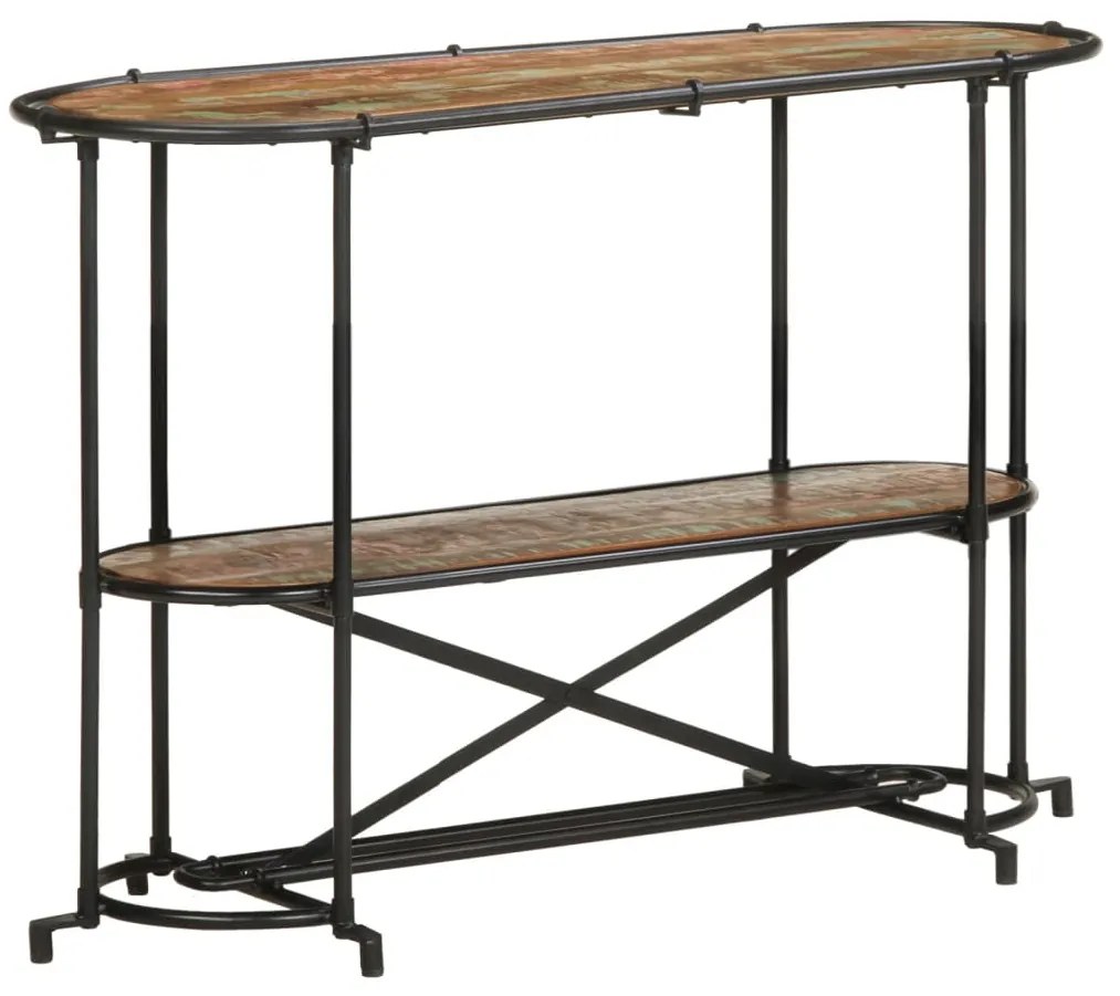 Mesa consola 110x42x76 cm madeira recuperada maciça