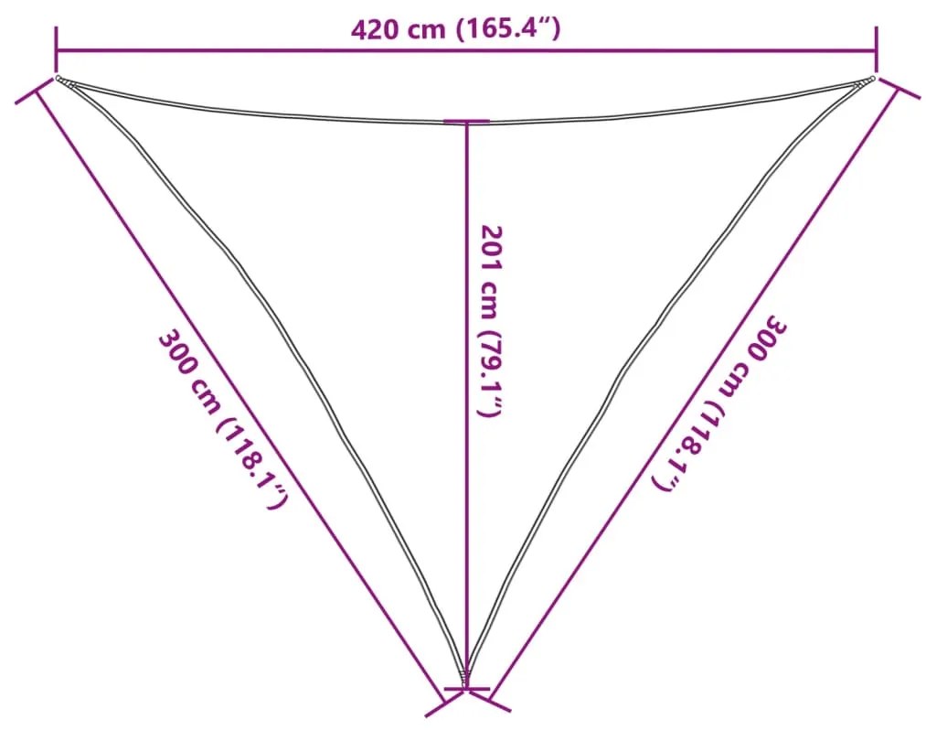 Para-sol estilo vela 160 g/m² 3x3x4,2 m PEAD verde-claro