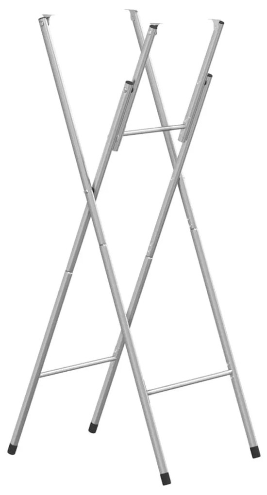 vidaXL Pernas de mesa de bar dobráveis aço galvanizado prateado