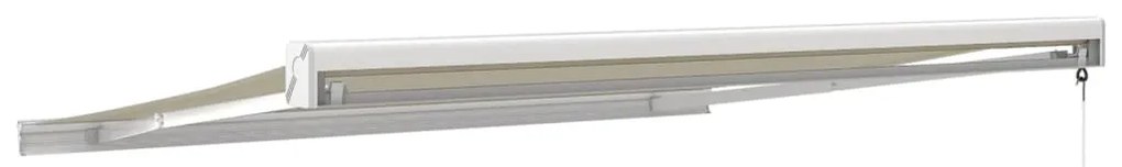Toldo retrátil 3,5x2,5 m tecido e alumínio cor creme