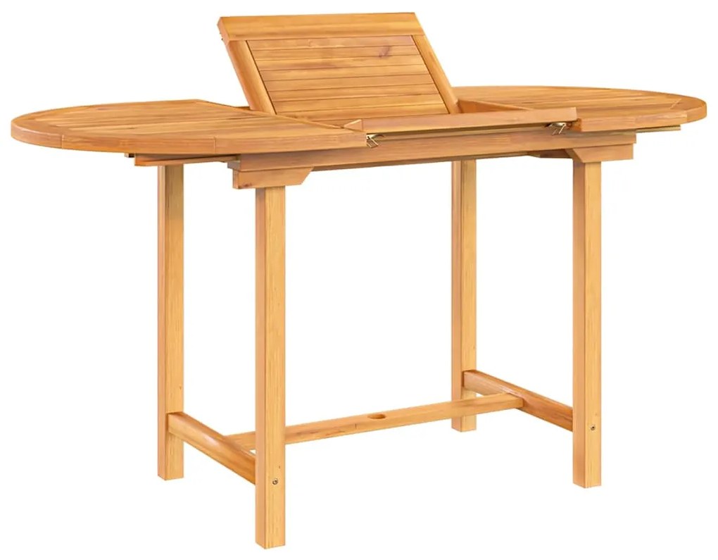Mesa de jardim extensível 110-160x80x75 cm teca maciça