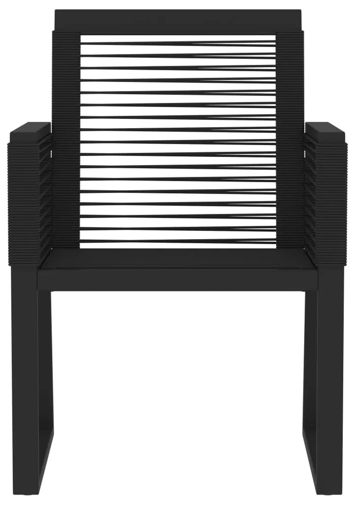 7 pcs conjunto de jantar para jardim preto