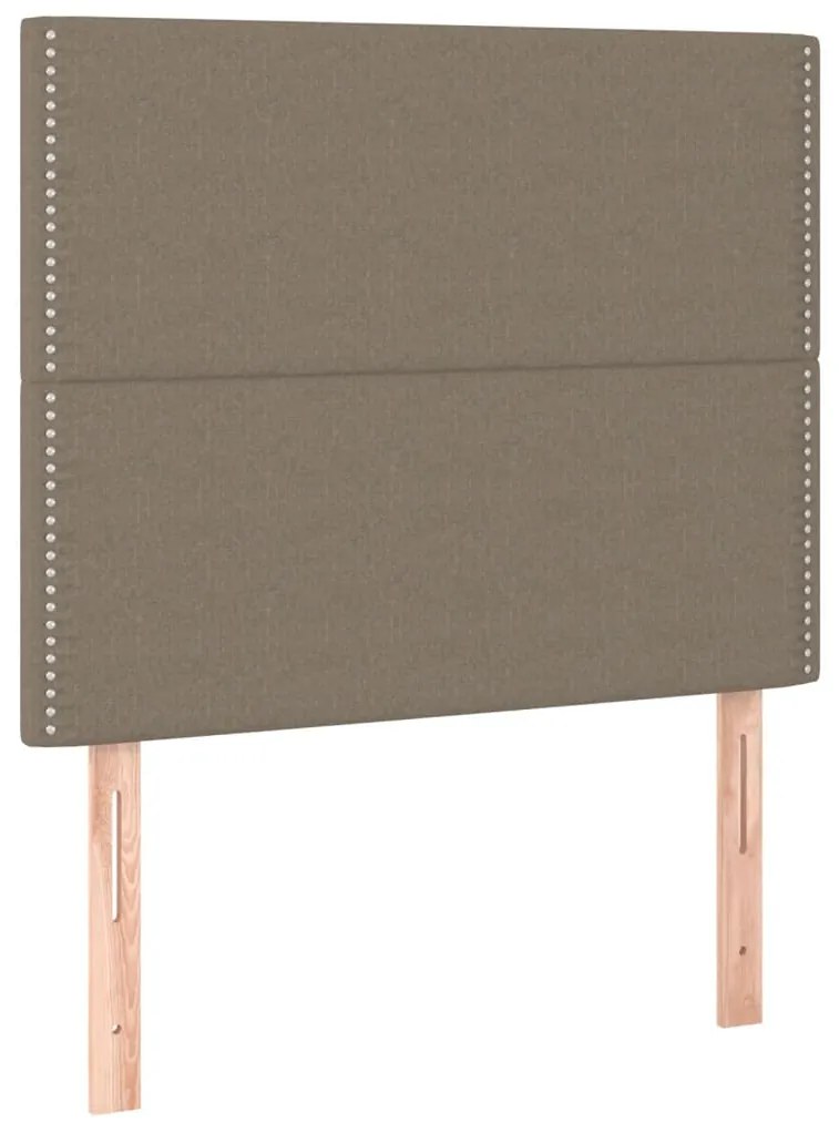 Estrutura de cama sem colchão 90x190 cm tecido cinzento