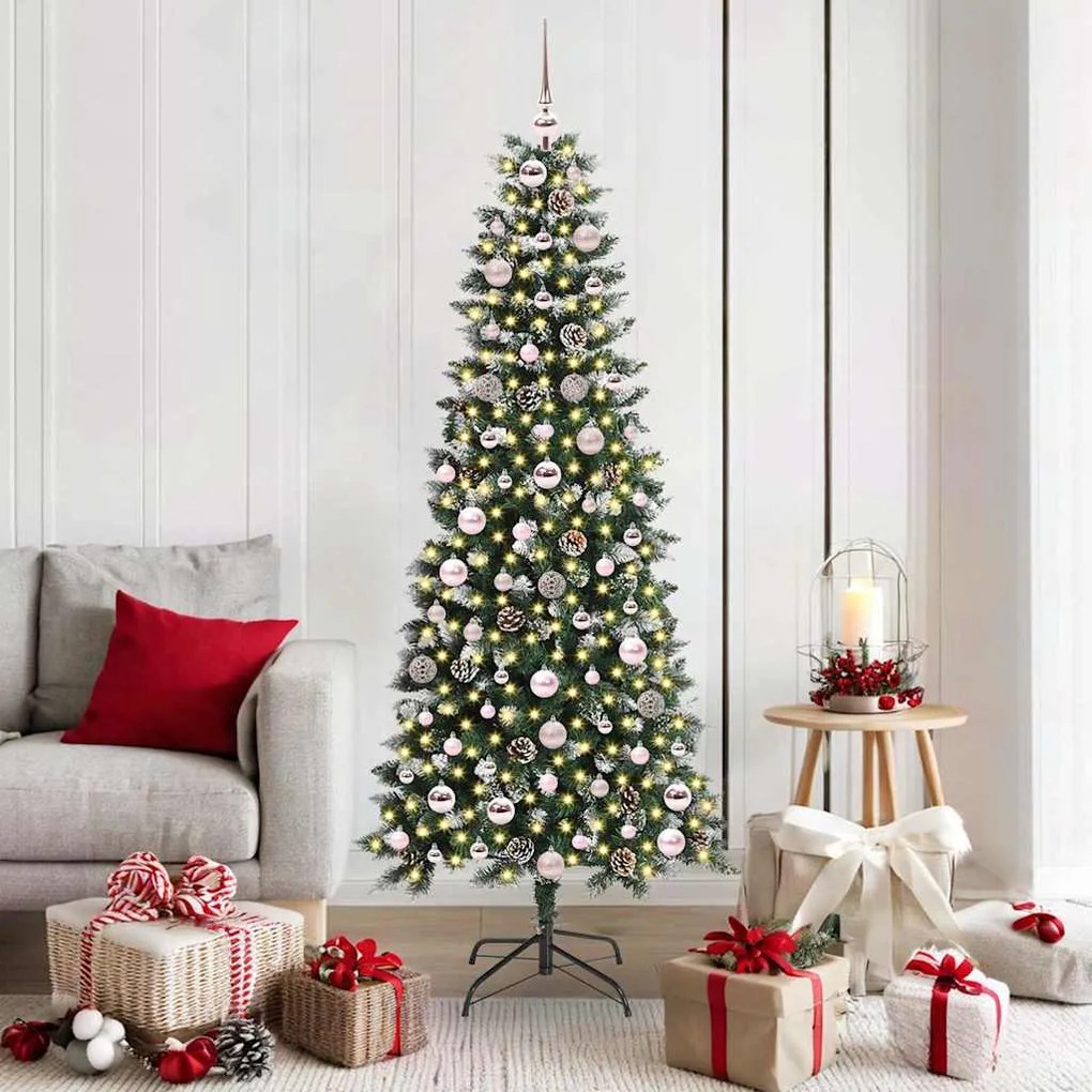 vidaXL Árvore de Natal Artificial Verde 180 cm PVC, Plástico e Aço
