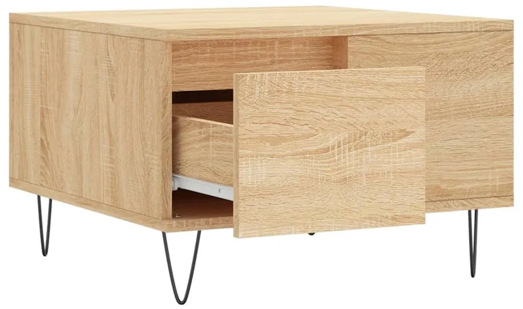 Mesa de centro 55x55x36,5 cm derivados madeira carvalho sonoma