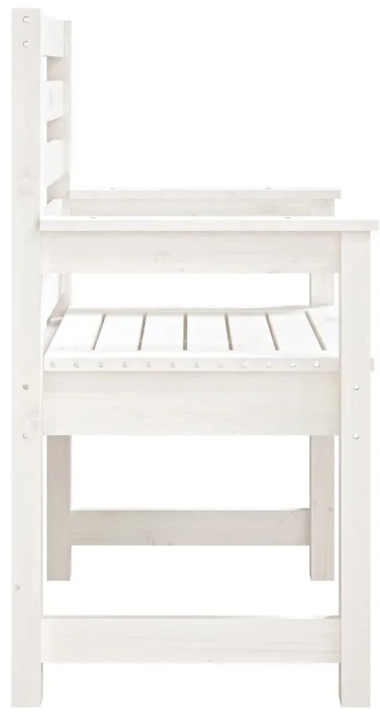 Cadeiras de jardim 2 pcs 60x48x91 cm pinho maciço branco