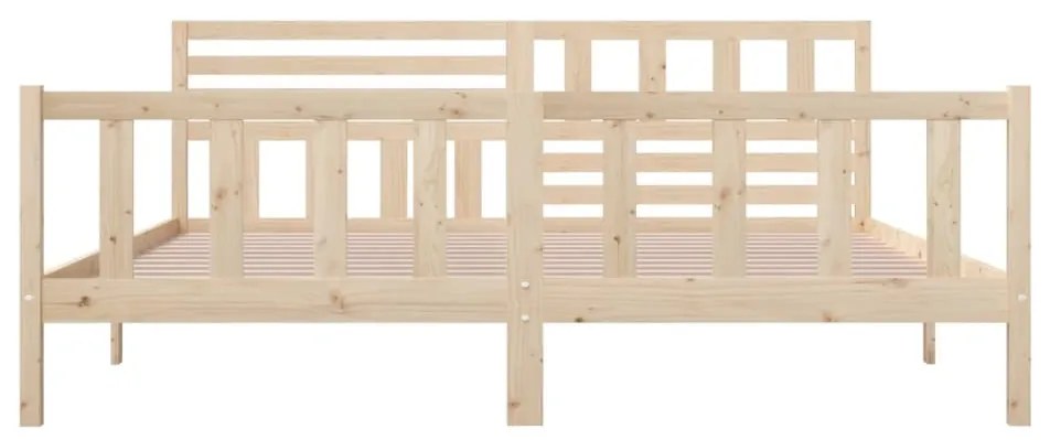 Estrutura de cama 200x200 cm madeira maciça
