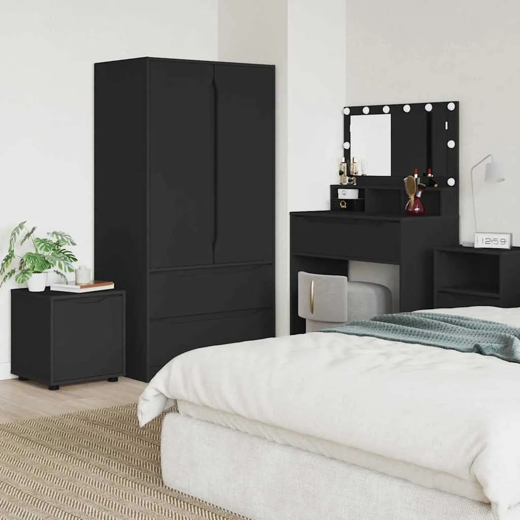 vidaXL Armário de Banheiro Preto 40,5 x 40 x 44 cm Madeira processada