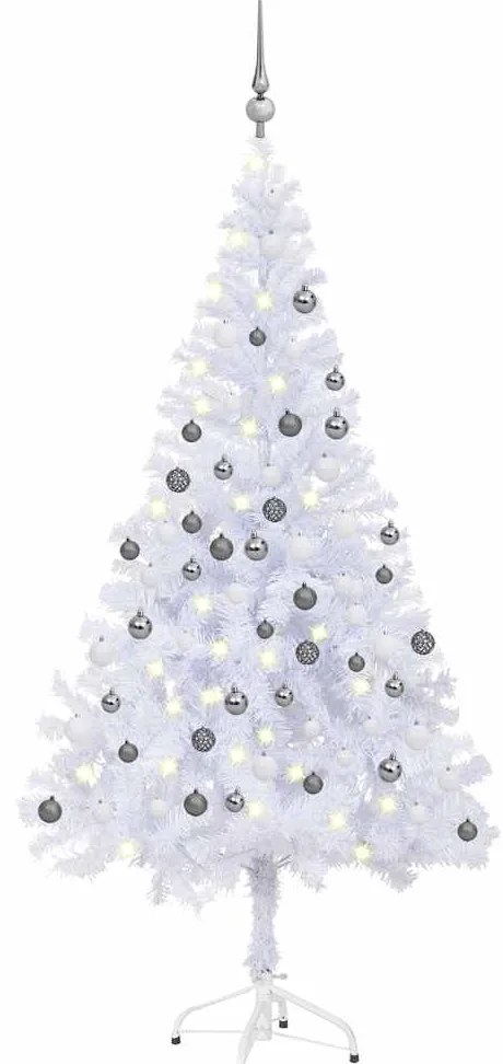 Árvore de Natal artificial pré-iluminada + bolas 380 ramos