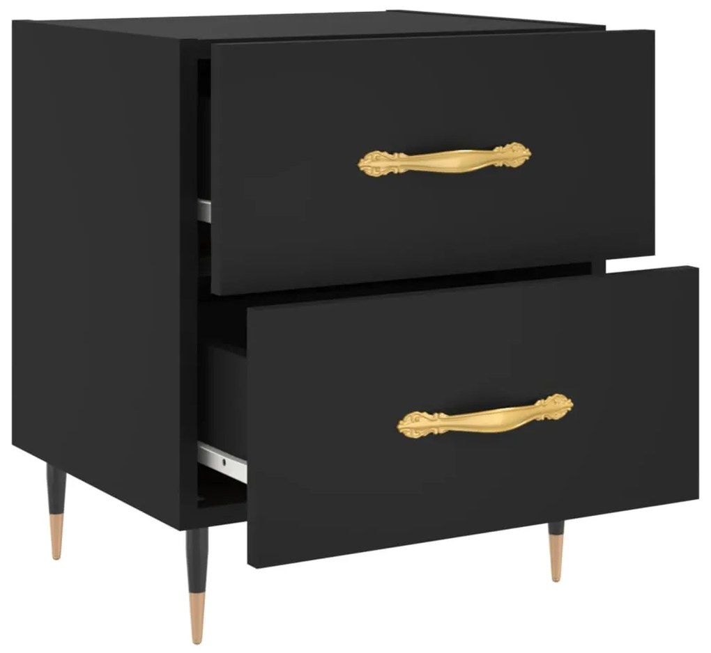 Mesa de cabeceira 40x35x47,5 cm derivados de madeira preto