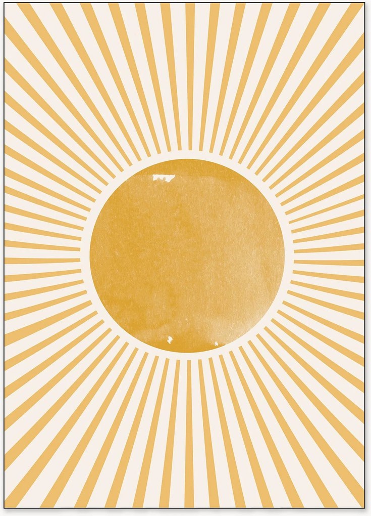 Arte de parede emoldurada Boho Sun