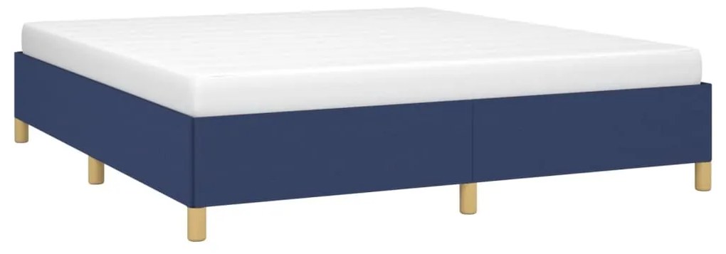 Estrutura de cama sem colchão 180x200 cm tecido azul