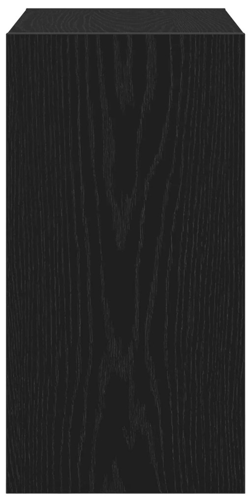 Mesa de Apoio vidaXL Preta em Madeira de Carvalho 50x26x50 cm