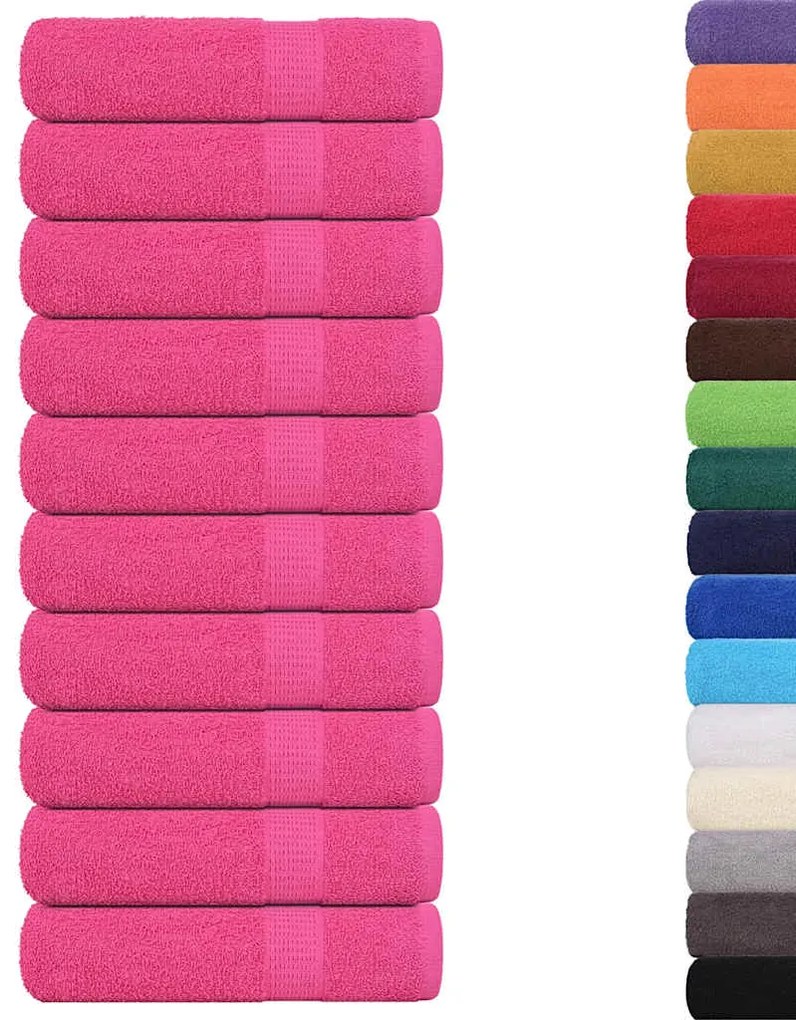 Toalhas de banho 10 pcs 70x140 cm 360 gsm 100% algodão rosa