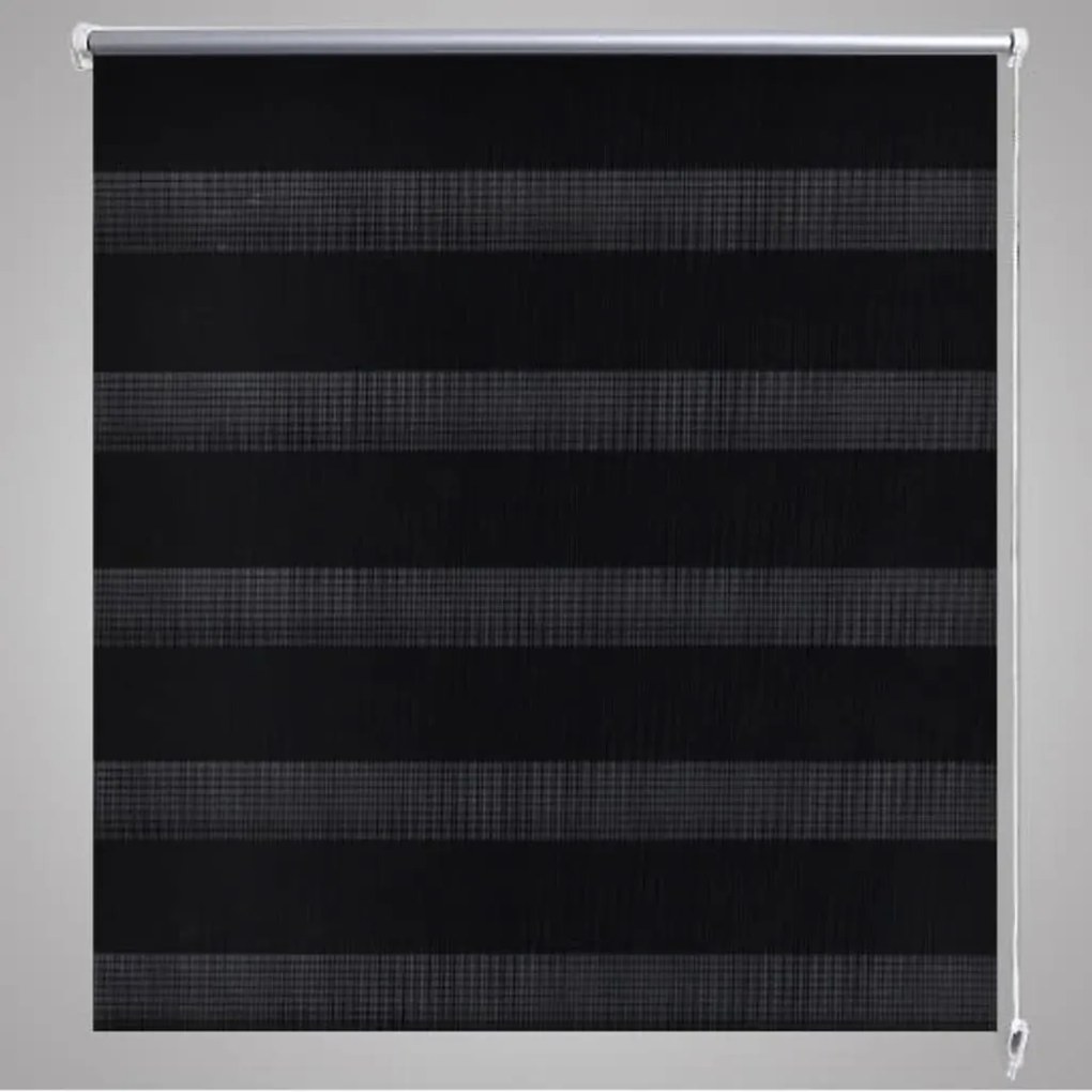 Estore de rolo 40 x 100 cm, linhas de zebra / Preto