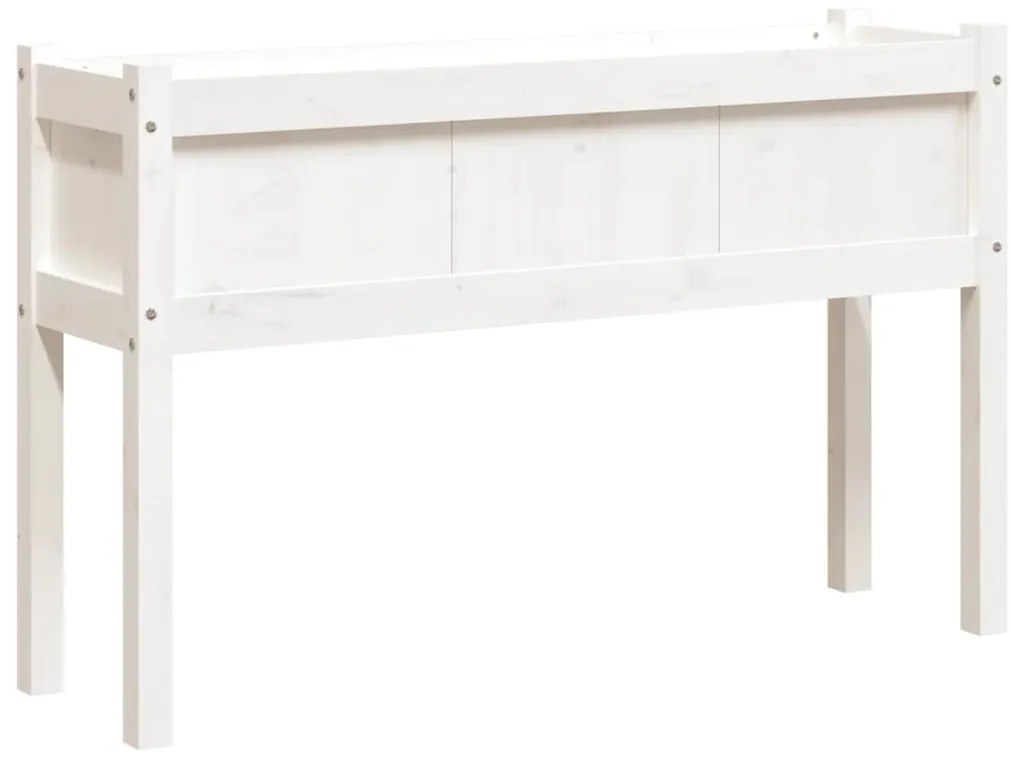 Vasos/floreiras de jardim com pernas 2 pcs pinho maciço branco