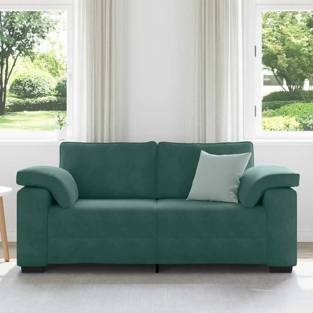 Sofá-luvas 140 cm veludo verde-escuro