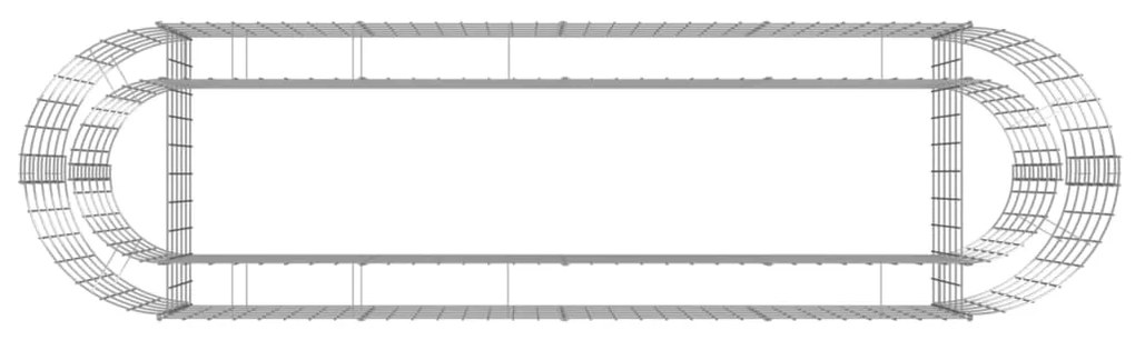 Canteiro elevado/cesto gabião 190x50x50 cm ferro galvanizado