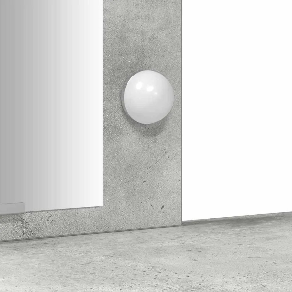 Mesa de Maquiagem vidaXL com Luzes LED Cinza Concreto 102x33x135 cm