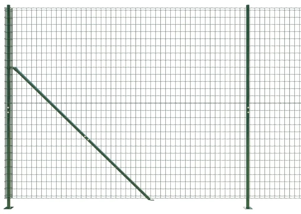 Cerca de malha de arame com flange 2,2x10 m verde