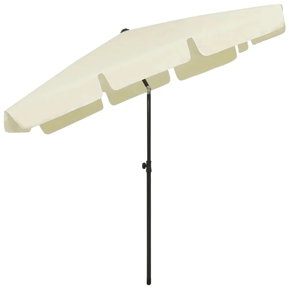 Guarda-sol de praia 200x125 cm amarelo areia