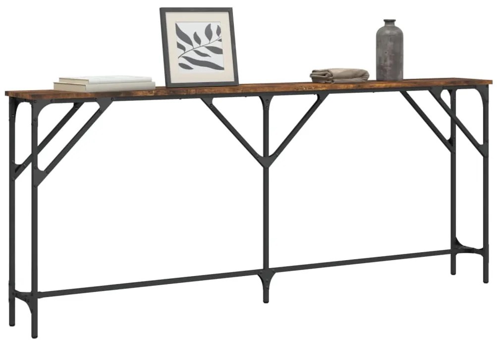 Mesa consola 180x23x75 cm derivados de madeira carvalho fumado