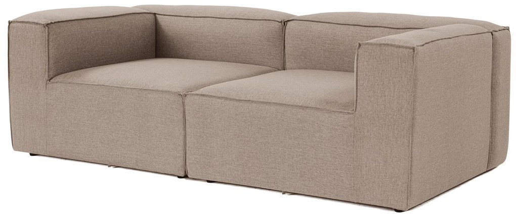 Sofá de 2 Lugares Fora – Castanho – 214x66x105 cm