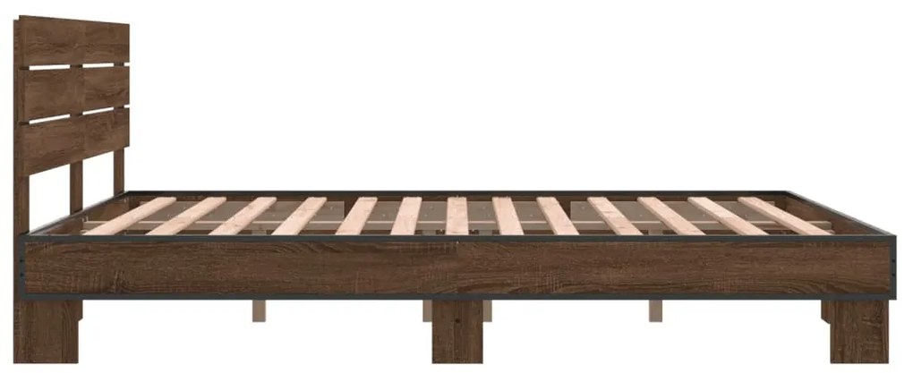 Estrutura de cama 160x200cm derivados madeira/metal