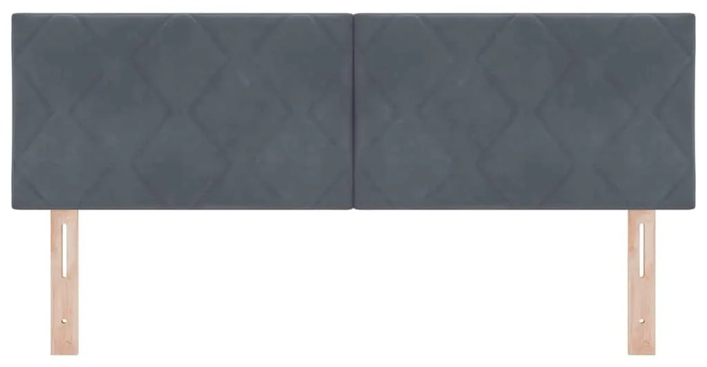Cabeceira com Design de Bloco de Diamante Cinza Escuro (144 cm) - Velu