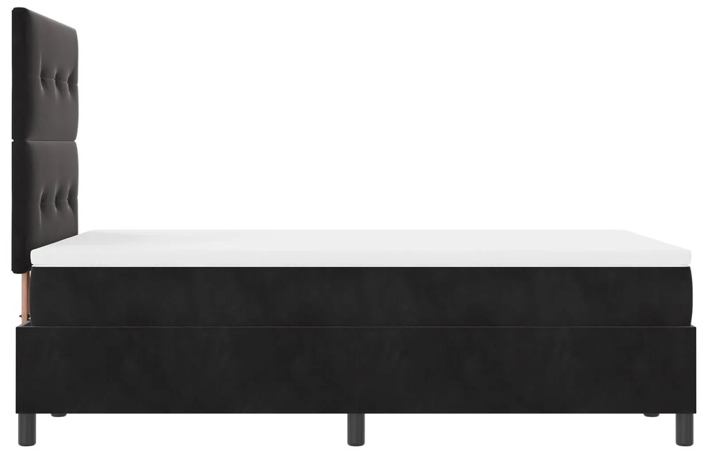 Camas Box Spring com Colchão vidaXL Preto 120x200 cm Veludo