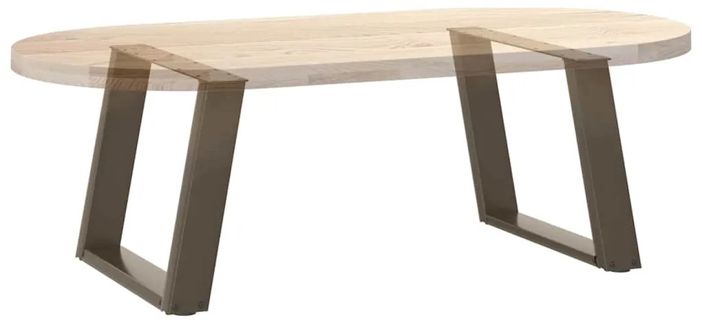Pés para mesa de centro em formato de U, 2 peças, aço natural, 60x(42-
