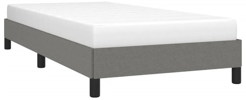 Estrutura de cama sem colchão 90x200 cm tecido cinzento-escuro