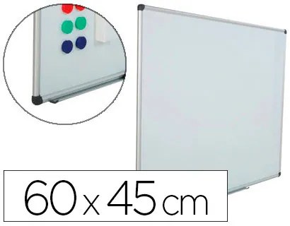 Quadro Branco Rocada Aco Vitrificado Magnético Moldura Aluminio e Cantos Pvc 60x45 cm Inclui Bandeja para Marcador
