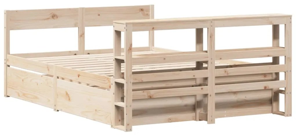 Cama sem colchão 120x190 cm madeira de pinho maciça