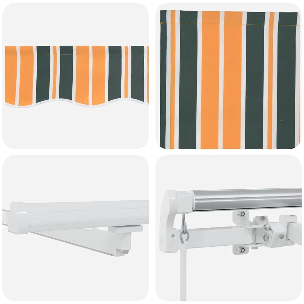 Toldo with Manual Verde e amarelo 400 × 350 cm Verde e amarelo