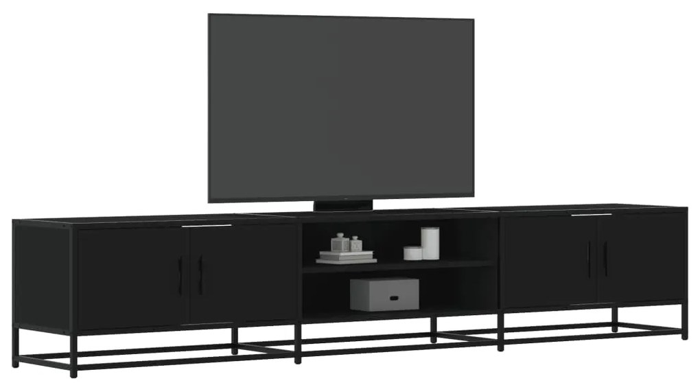 vidaXL Móvel de TV 210x35x41 cm derivados de madeira preto